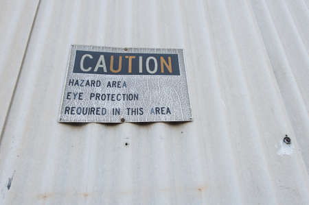 Caution for hazard areaの写真素材