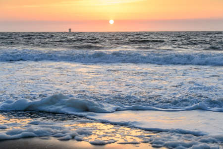 Sunset on the beachの写真素材