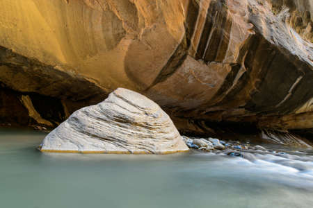 The narrow Zion National park USAの写真素材