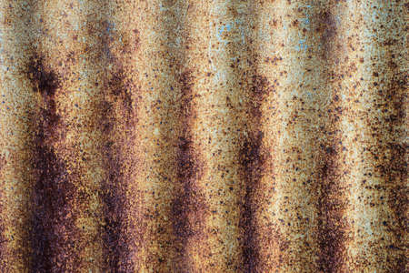 Old and Rusted decay metalsheet wallの写真素材