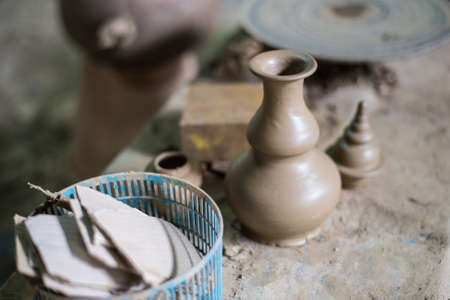 Thai traditional clay potteryの写真素材
