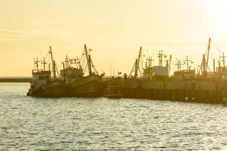 Sunset at fisherman village, Thailandの写真素材