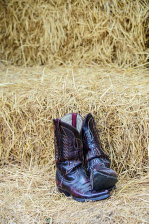 Vintage cowboy bootsの写真素材