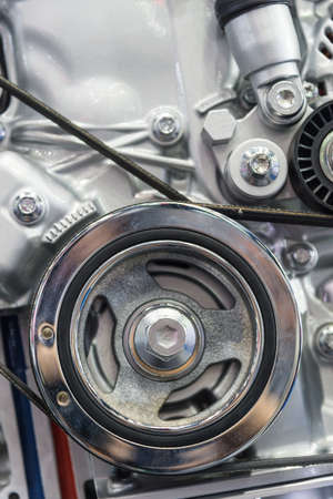 Close up of car engine