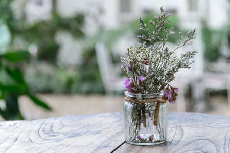 Vase with artificial flowerの写真素材