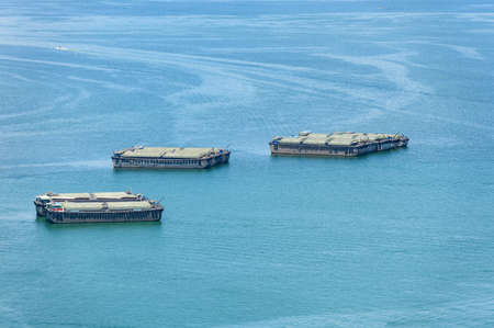 Large container ship in the seaの写真素材
