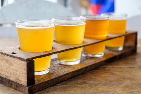 Craft beer in the glassの写真素材