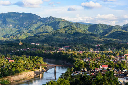 Top view of Luang Prabang, Laosの写真素材