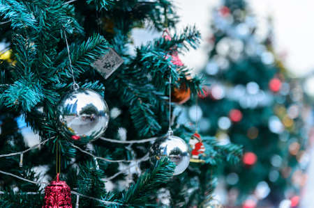Decorative ball on Christmas treeの写真素材