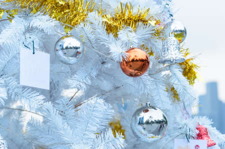 Decorative ball on Christmas treeの写真素材