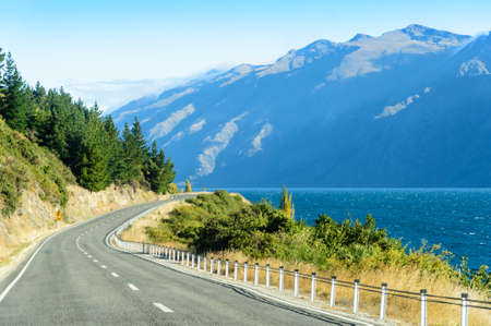 Road to Lake Wakatipu, New Zealandの写真素材