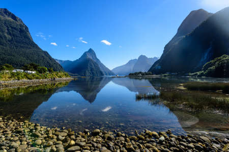 Mildford Sound in New Zealandの写真素材