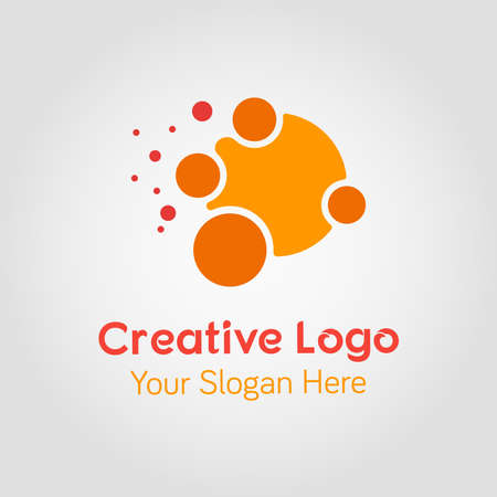 Isolated Orange circle icon templateのイラスト素材