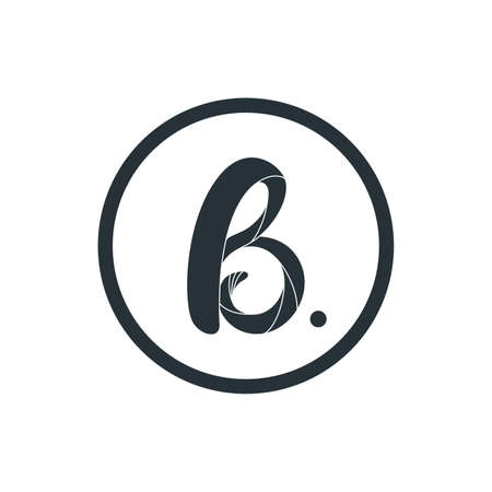 Letter B with dot logo icon design template.のイラスト素材