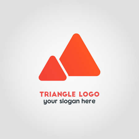 Abstract business logo template in colorful double triangle.