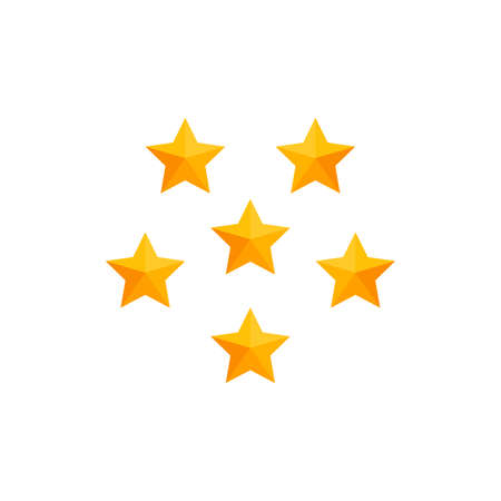 Simple Icon of Stars Symbol Design Template, Business Concept Illustration.のイラスト素材