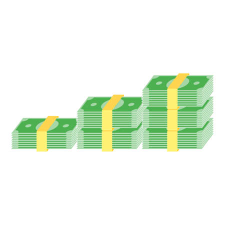 Simple Business Icon of Bundles of Cash Money  Design Template.のイラスト素材