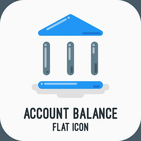 Material Design Concept Icon of Banking And Finance Flat  Illustrationのイラスト素材