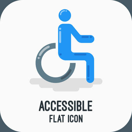 Material Design Concept Icon of Accessibility Flat Illustrationのイラスト素材