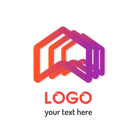 Abstract Geometric Pattern Line Logo Icon Background Illustrationのイラスト素材