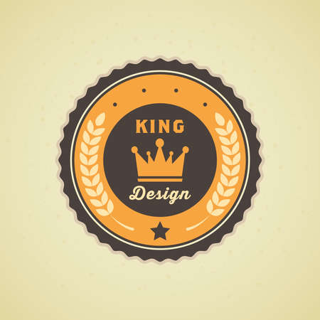 Colorful Vintage Hipster Logo Design Template Vectorのイラスト素材