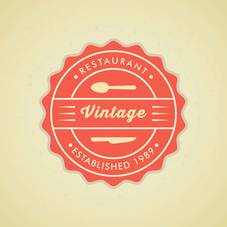 Colorful Vintage Hipster Logo Design Template Vectorのイラスト素材