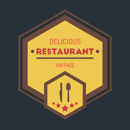 Colorful Vintage Hipster Logo Design Template Vectorのイラスト素材