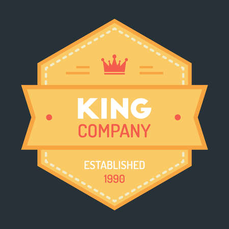 Colorful Vintage Hipster Logo Design Template Vectorのイラスト素材