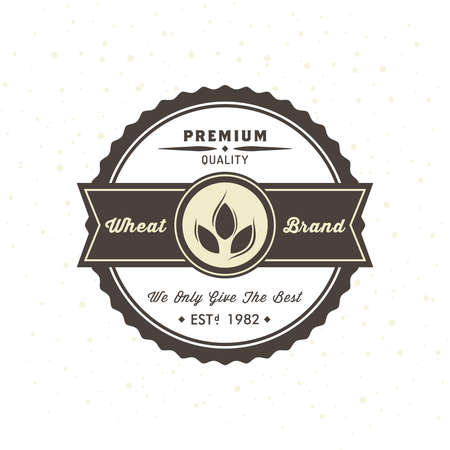 Vintage Hipster Logo Design Template Vectorのイラスト素材