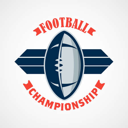 American Football Logo Template. Vector Design Illustrationのイラスト素材