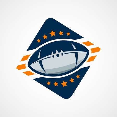American Football Logo Template. Vector Design Illustrationのイラスト素材