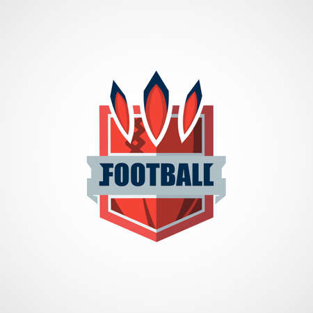 American football template, vector college illustration.のイラスト素材