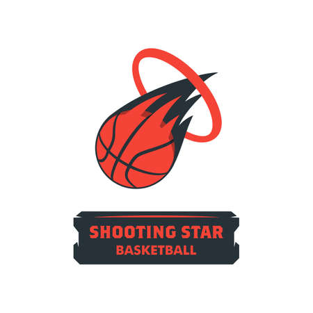 Basketball Player Logo Template. Creative Sport Game Vector Illustrationのイラスト素材