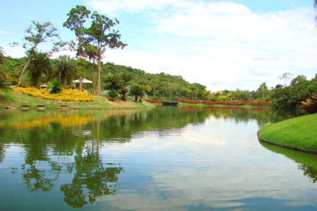 Reflection on a lake                               の写真素材