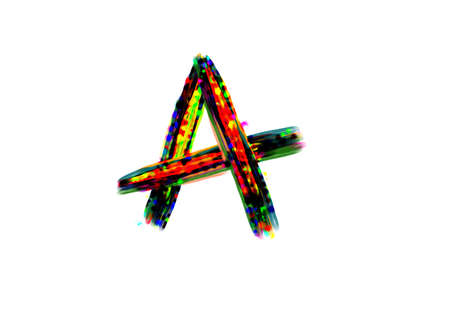 a text design. colorful textの写真素材