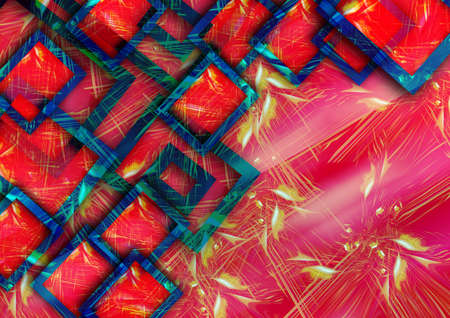 Red Geometric Shapes Background
