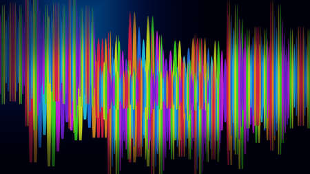 Colorful sound waves vector design.