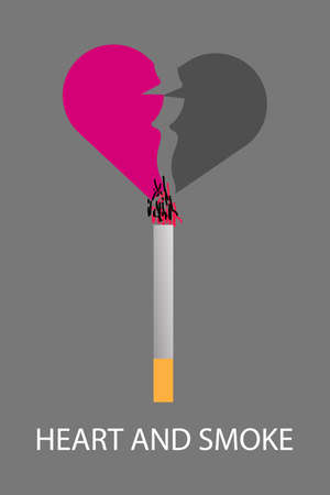 Love and cigarette conceptのイラスト素材