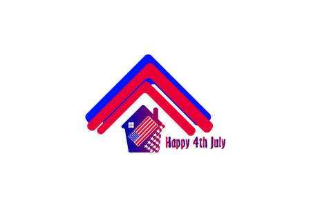 Independence day background OF USA. Happy 4th of July.のイラスト素材