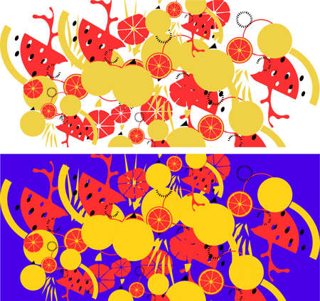 fruits pattern backgroundのイラスト素材