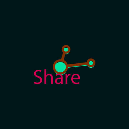 Share icon design Share sign and symbol vector illustrationのイラスト素材