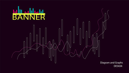 colorful business charts and diagram graphs related for your designのイラスト素材