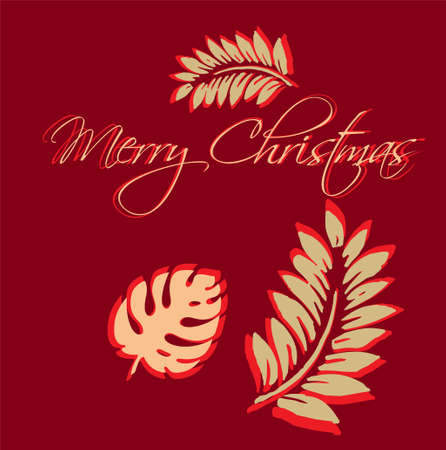 Merry Christmas hand lettering inscription to winter holiday background design,のイラスト素材