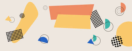 Colorful geometric background. color shapes composition. Cool background design for posters.banner, greeting card .Vector illustrationのイラスト素材