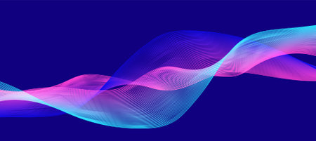 Abstract wave vector background. wave flowのイラスト素材