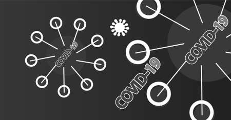 Coronavirus symbol background design. Coronavirus 2019-nCoV. Corona virus icon isolatedのイラスト素材