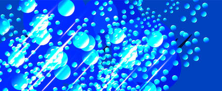 Vector Abstract blue background, Modern science, futuristic, energy technology concept and art. Digital image of stripes lines with blue light, motion over dark blue backgroundのイラスト素材