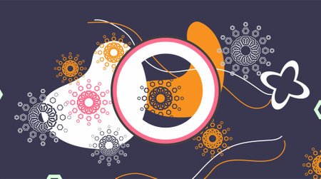 Colorful geometric background. color shapes composition. Cool background design for posters.banner, greeting card .のイラスト素材