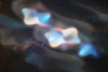 Abstract dark blue background. Blur greeting  card template designの写真素材