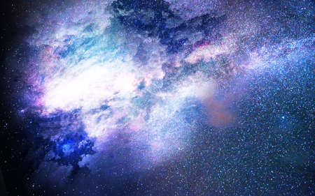 Beautiful milky way during a dark night i with starsの写真素材